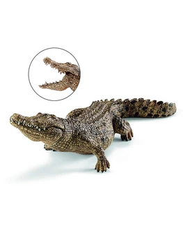 Игрушка-крокодил| Фигурка Аллигатора с подвижной челюстью | Фигурки диких животных для коллекционирования